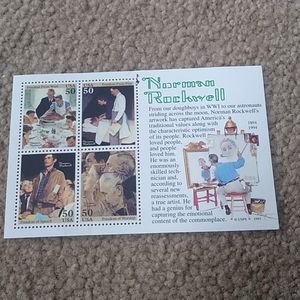 Stamps Norman Rockwell 4X$0.50 1993